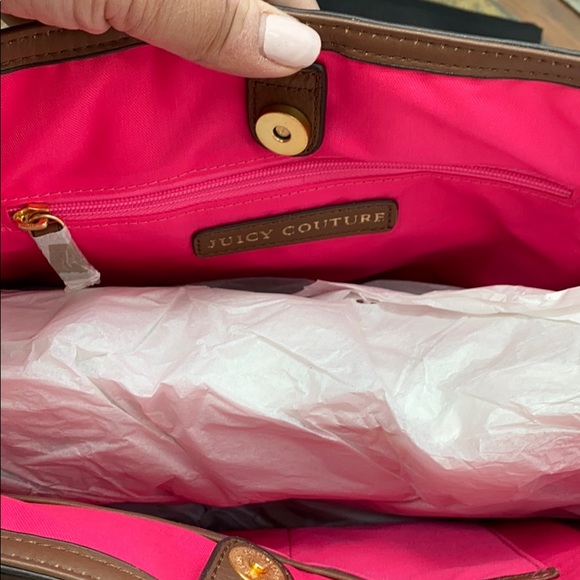 Juicy Couture Palm Springs Straw/Leather Tote NEW - Picture 8 of 15